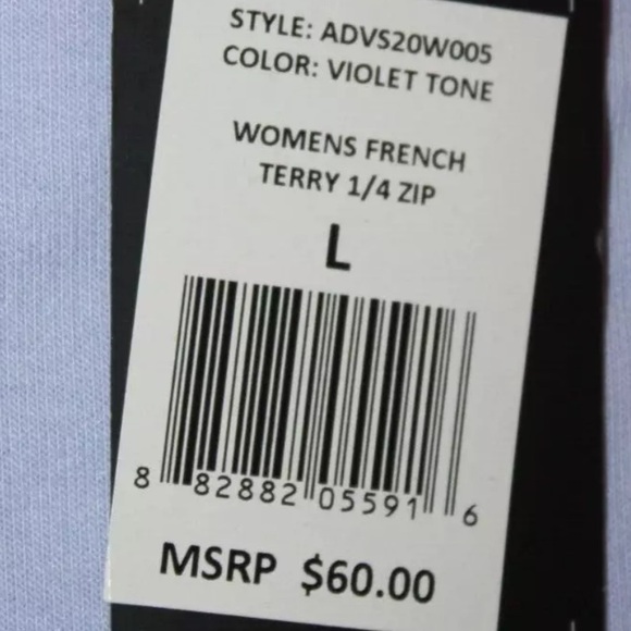 ADIDAS Women's French Terry 1/4 Zip Golf Pullover Top. NEW WITH TAGS. - Picture 2 of 4